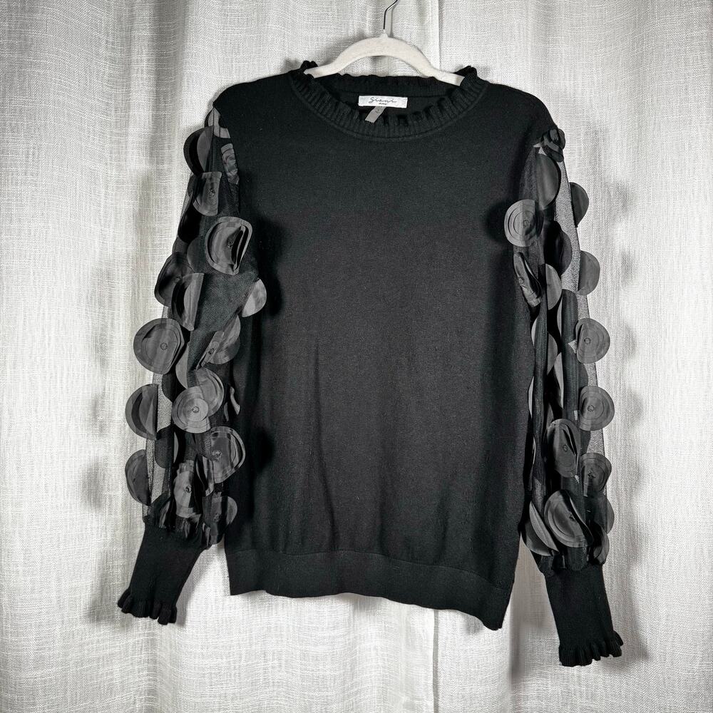 Siani Milano 3D Embellished Sweater Size L Whimsygoth Festival Chic